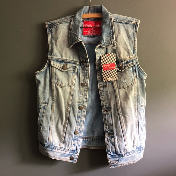 Rustic Denim Jackets & Blazers - Rustic Denim Plus Size Jean Button Front Vest NWT